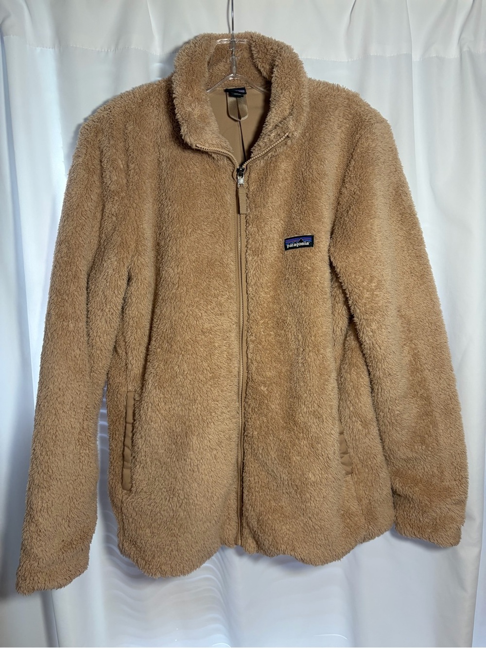 PATAGONIA Tan Fleece Full Zip Jacket size L